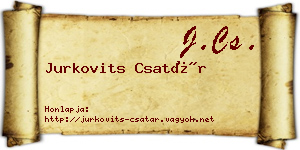 Jurkovits Csatár névjegykártya